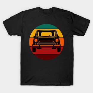 Vintage Sunset Small Car Retro Design T-Shirt